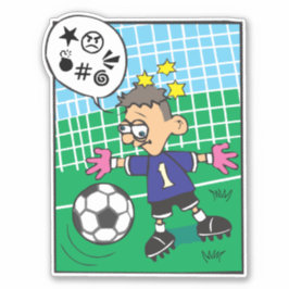 サッカーのゴールキーパーカスタムのビニールカットのシール シール