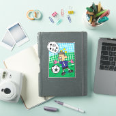 サッカーのゴールキーパーカスタムのビニールカットのシール シール (iPadカバー)