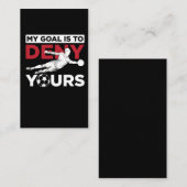 サッカーのゴールキーパーゴールは君のやる気を否定する 名刺 (正面/裏面)