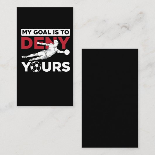 サッカーのゴールキーパーゴールは君のやる気を否定する 名刺 (正面/裏面)