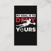 サッカーのゴールキーパーゴールは君のやる気を否定する 名刺 (正面)