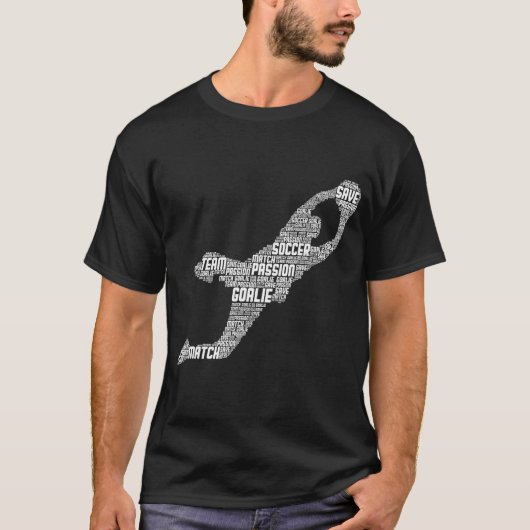 サッカーのゴールキーパー男性キッズボーイズ青年1 Tシャツ (正面)