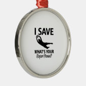 サッカーのゴールキーパー メタルオーナメント (右)