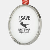 サッカーのゴールキーパー メタルオーナメント (左)