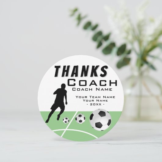 サッカーのサッカー選手をコーチする サンキューカード (スタンド正面)