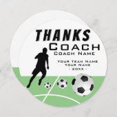 サッカーのサッカー選手をコーチする サンキューカード (正面/裏面)