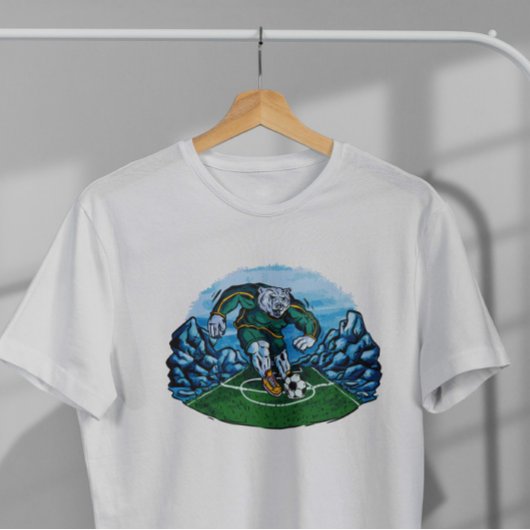 サッカーのシロクマ Tシャツ