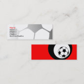 サッカーのシンプル スキニー名刺 (正面/裏面)