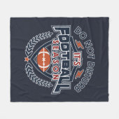 サッカーのシーズンがスポーツの邪魔にならない フリースブランケット (正面(横))