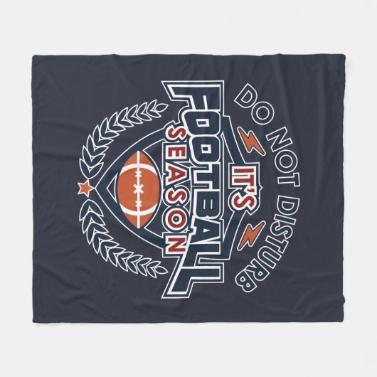 サッカーのシーズンがスポーツの邪魔にならない フリースブランケット (正面(横))