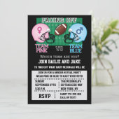 サッカーのジェンダーリビールパーティーベビーシャワー 招待状 (スタンド正面)