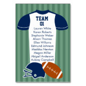 サッカーのジャージースポーツマン結婚試合日 テーブルナンバー (正面)