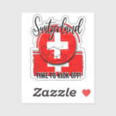 サッカーのスイス国旗、スイス・ヨーロッパ・サッカー シール (シート)