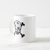 サッカーのスカル コーヒーマグカップ (正面左)