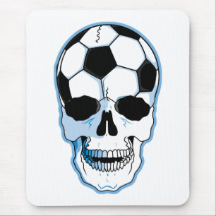 サッカーのスカル マウスパッド