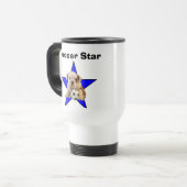 サッカーのスターの英国のブルドッグの子犬のマグ トラベルマグ (正面左)