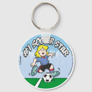 サッカーのスターガール キーホルダー