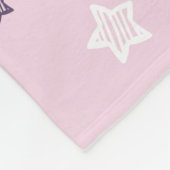 サッカーのスター女子パーソナライズされたかわいいピンクの柄 フリースブランケット (角)