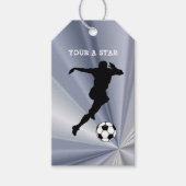 サッカーのスター選手に感謝 ギフトタグ (正面)