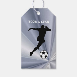 サッカーのスター選手に感謝 ギフトタグ