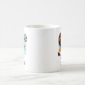 サッカーのスター かわいいライオン コーヒーマグカップ (中央)
