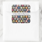 サッカーのステッカーに遊ボールを取る スクエアシール (バッグ)