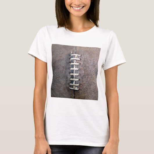 サッカーのステッチ（縦） Tシャツ (正面)