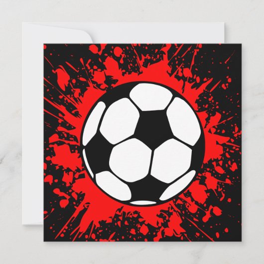 サッカーのスプラッツ 招待状 (正面)