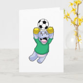 サッカーのスポーツでのカバ カード (黄色い花)