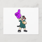 サッカーのスポーツでの犬 ポストカード (正面)