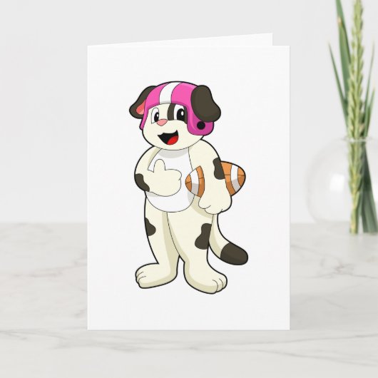 サッカーのスポーツの犬 カード (正面)