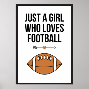 サッカーのスポーティなアスリートチームが大好きな女の子 ポスター