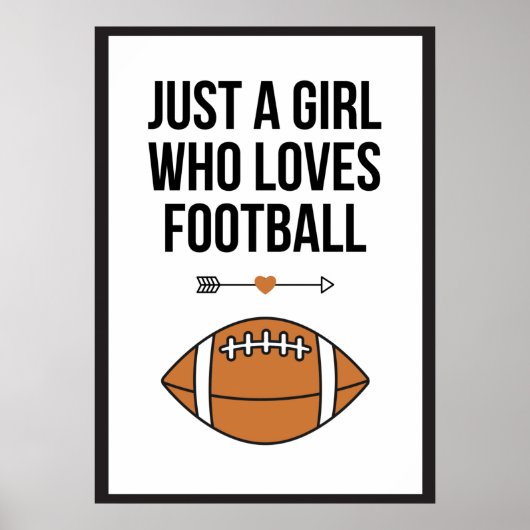 サッカーのスポーティなアスリートチームが大好きな女の子 ポスター (正面)