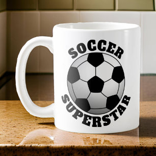 サッカーのスーパースタースポーツ コーヒーマグカップ