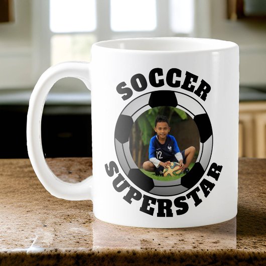サッカーのスーパースター写真 コーヒーマグカップ