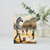 サッカーのゼブラ審判 ポストカード (スタンド正面)