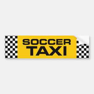 サッカーのタクシー バンパーステッカー