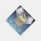 サッカーのタッチダウン誕生日パーティー スタンダードランチョンナプキン (角)