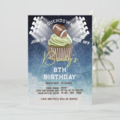 サッカーのタッチダウン誕生日パーティー 招待状 (スタンド正面)