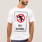 サッカーのダイビング禁止サイン Tシャツ (正面)