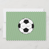 サッカーのチケットの写真の誕生日の招待状 招待状 (裏面)