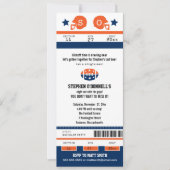 サッカーのチケットを賭けて独身最後の夜を楽しもう！ 招待状 (正面)