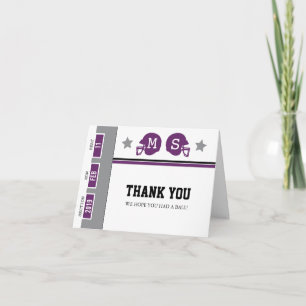 サッカーのチケット   ありがとう サンキューカード