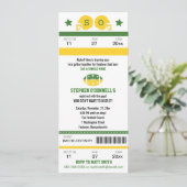 サッカーのチケット　独身最後の祭典への招待 招待状 (スタンド正面)