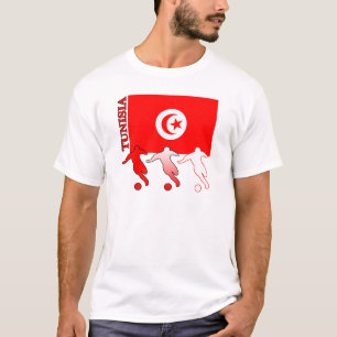 サッカーのチュニジアの軽いTシャツ Tシャツ