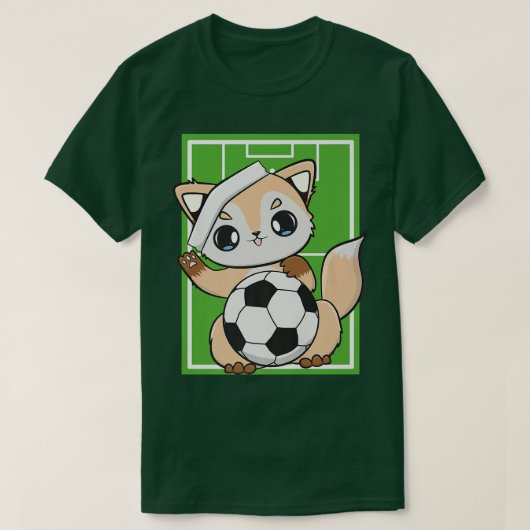 サッカーのチームがプレ遊スでかわいいフォー Tシャツ (デザイン正面)