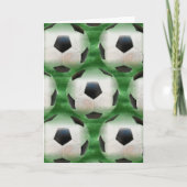 サッカーのテーマの挨拶状 カード (正面)