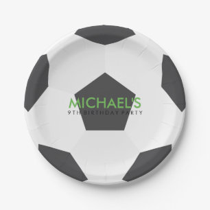 サッカーのテーマの誕生会 ペーパープレート