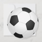 サッカーのテーマの誕生日パーティーの写真招待状 招待状 (裏面)