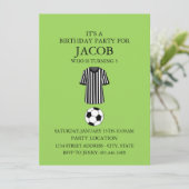 サッカーのテーマの誕生日パーティー招待状 招待状 (スタンド正面)